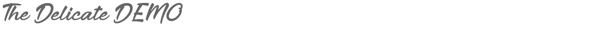 Sample characters The Delicate Font